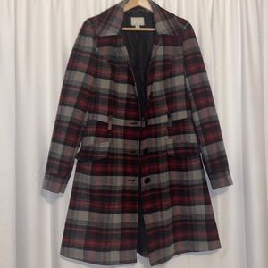 Plaid/Flannel Pea Coat - Converse
